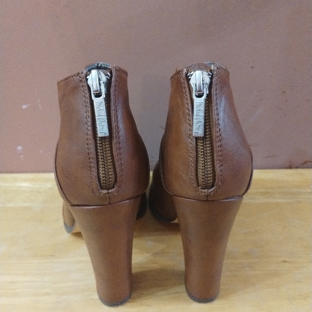Michael Antonio women's size 6.5 brown open toe heeled boots shoes - Picture 6 of 11